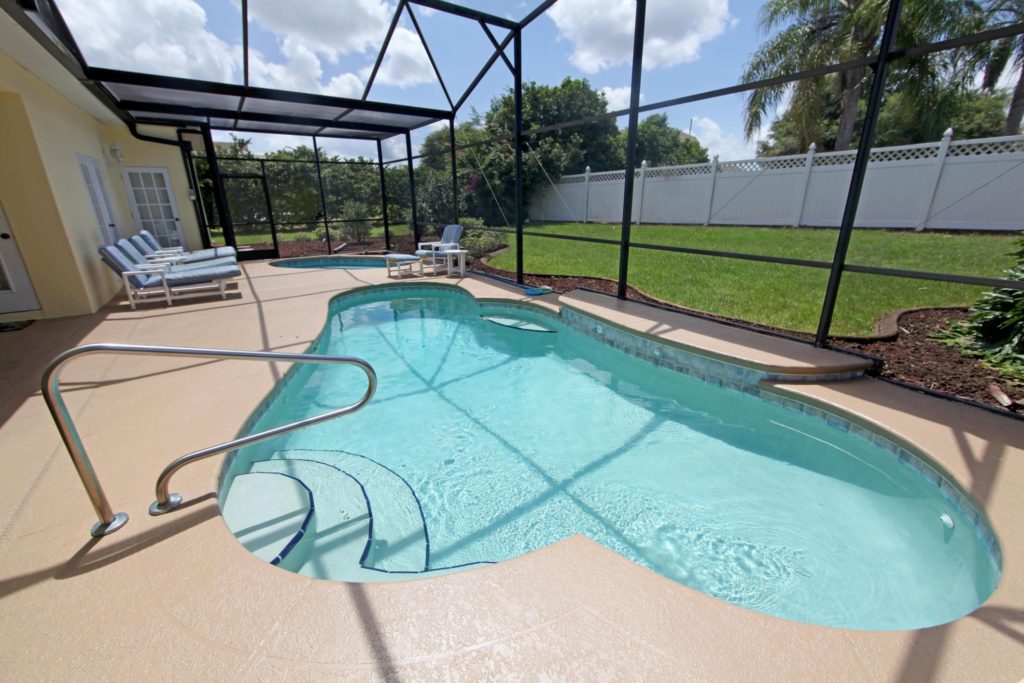 concrete pool deck when completed