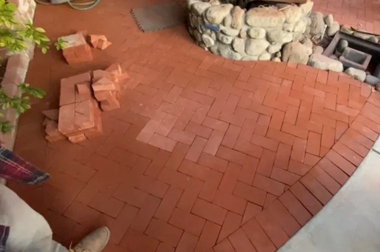 this image shows brick masonry in Corona, California