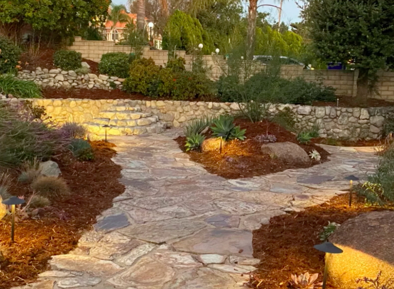 this image shows stone pavers in Corona, California